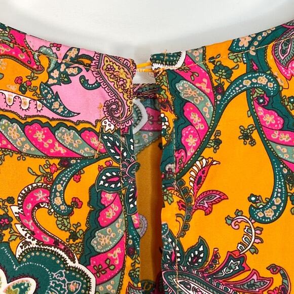 Code X Mode Paisley Floral Print Satin Long Sleeve Shift Dress NWOT - Picture 13 of 16